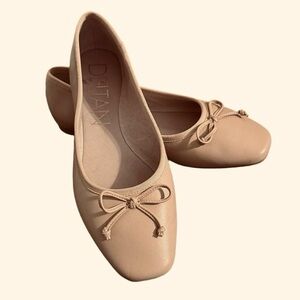 Deltan Leather Women's Nude Pink Quinn Ballet Flats Sz 7